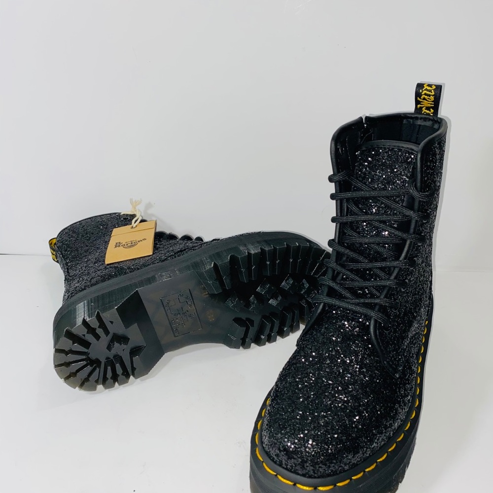 NEW DR MARTENS RARE JADON GLITTER PLATFORM BOOTS - Picture 12 of 16